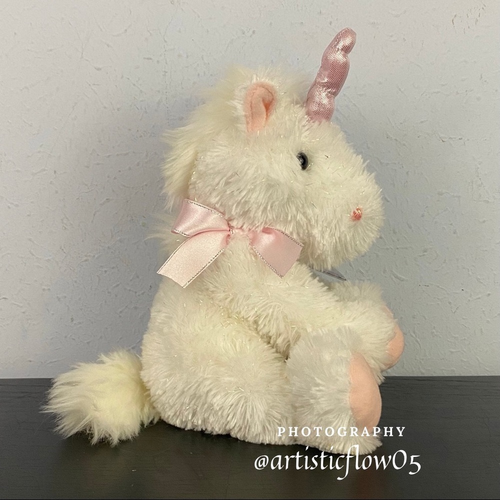 NEW! RARE! SEALED! 2006 Russ Shining Stars White And Pink Plush Unicorn